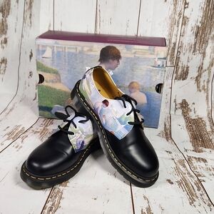 Dr. Martens Black and Multicolor Kids Dress Shoes (Size 9)